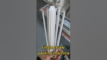 single straw wrapping machine 2 color printing online，drinking straw packing machine automatic
