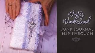Elegant Winter Wonderland December Daily Junk Journal Flip Through