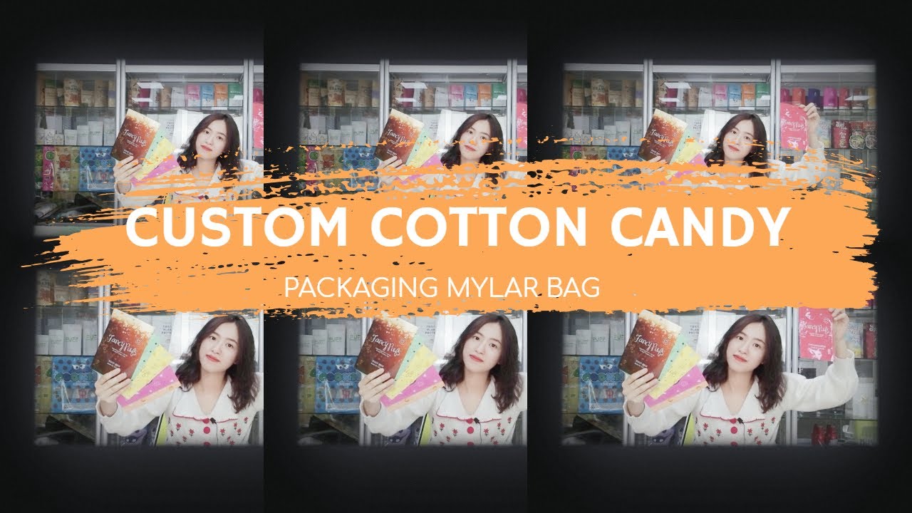 Custom Cotton Candy Packaging Mylar Pouch Bags