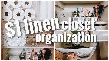 *DOLLAR TREE* LINEN CLOSET ORGANIZATION + REALLY BIG NEWS!!! // DECLUTTER AND CLEAN WITH ME 2021