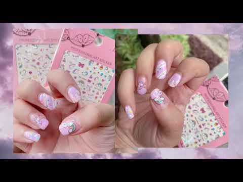How to ใช้แทททูติดเล็บ (สติกเกอร์ลอกลายน้ำ) ทำเองได้ง่ายๆที่บ้าน