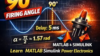 SCR Firing Angle 90° Explained | Waveform + Delay (5 ms)
