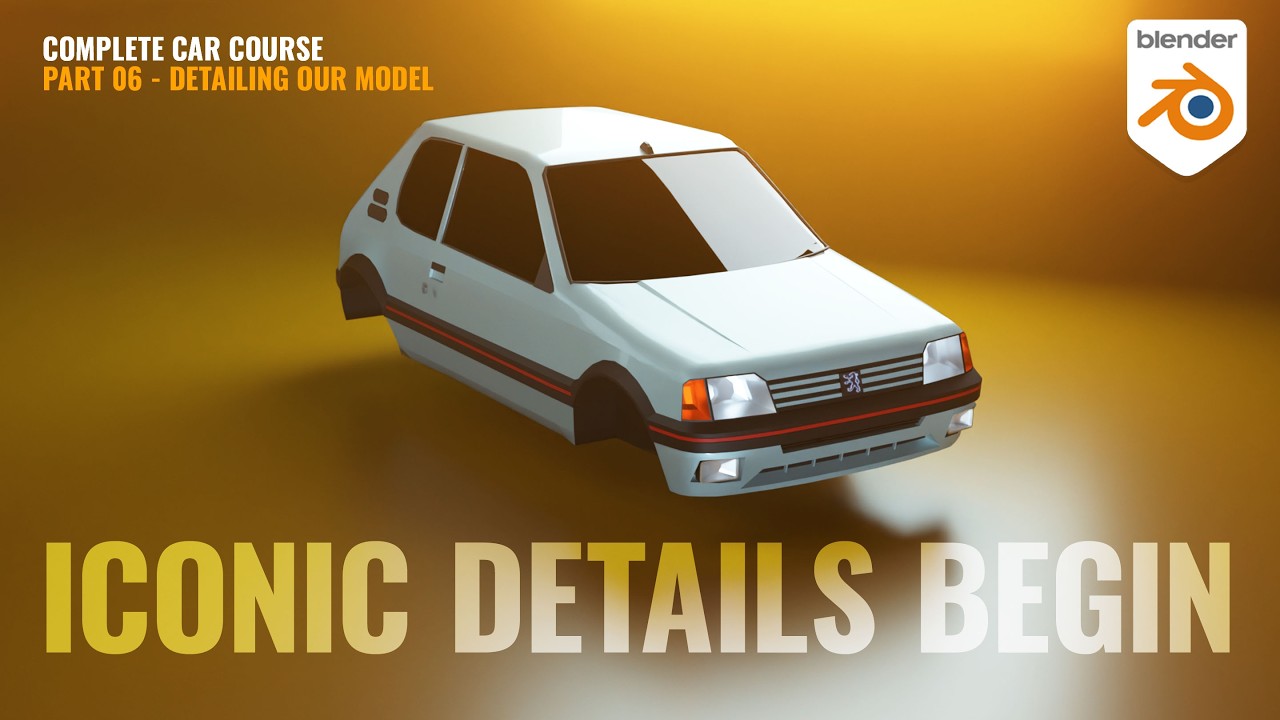 Complete Low Poly Car Tutorial – Part 6: Making It Look Like the 205 ...