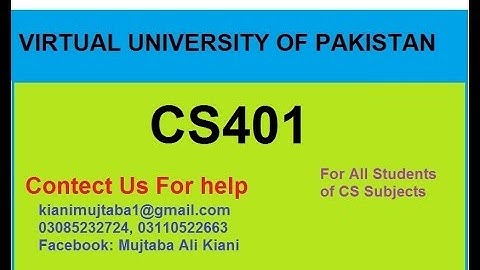 CS401 Assignment @ Complete Solution