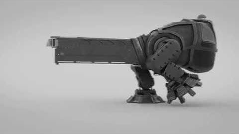 Biped Mecha WalkCycle Test 01