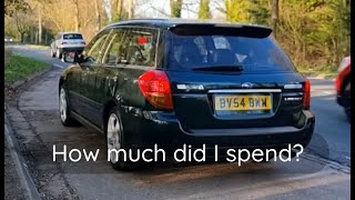 Subaru Legacy Project - The Costs - Did I Make A Profit?