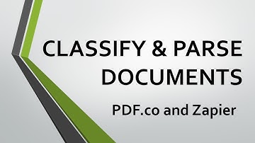 Classify and Parse Documents using PDF.co and Zapier