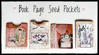 30 Day Ephemera Challenge - Day 13 - Book Page Seed Pockets - Tutorial