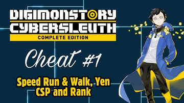 CHEAT DIGIMON STORY: CYBER SLEUTH 2021 | Modification Speed Run & Walk, Yen, CSP and Rank