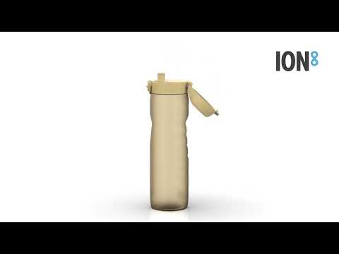 Пляшка для води ION8 1000 мл. (ЕКО пляшка) BPA Free, Desert, видео 1