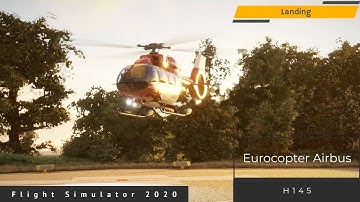 *SOUND ON* Flight Simulator 2020 - DRF Helicopter landing at base *H145 - Hype Performance Group*
