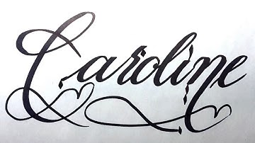 Caroline Name Signature Calligraphy Status | #moderncalligraphy #cursive #YearofYou #caroline