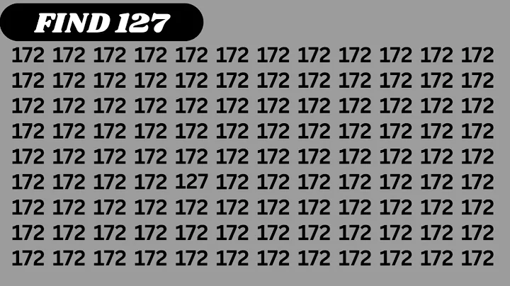 How Can Fast You Find the Number "127" in 🔍⏱️|Don't Blink Your Eye's |Can You Beat the Clock? 🕵️
