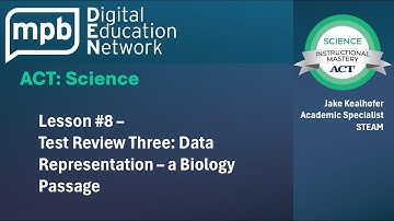 ACT Science Lesson 8: Test Review Three: Data Representation – a Biology Passage