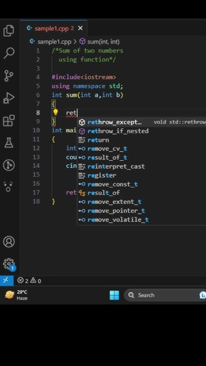 sum of two integers using function in C++ || integer integer || add the ...