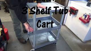 LUXOR Three Shelf Tub Cart STC211-G