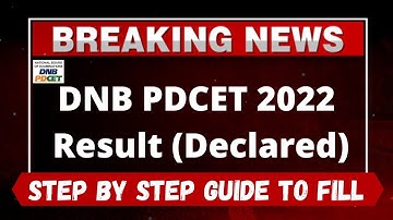 DNB PDCET 2022 Result (Declared) - How to Check Officially DNB PDCET 2022 Result Online Mode