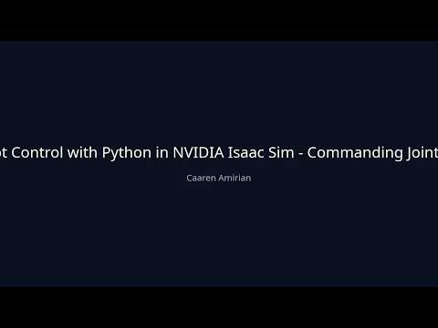 Franka Robot Control with Python in NVIDIA Isaac Sim — Commanding Joints from Code