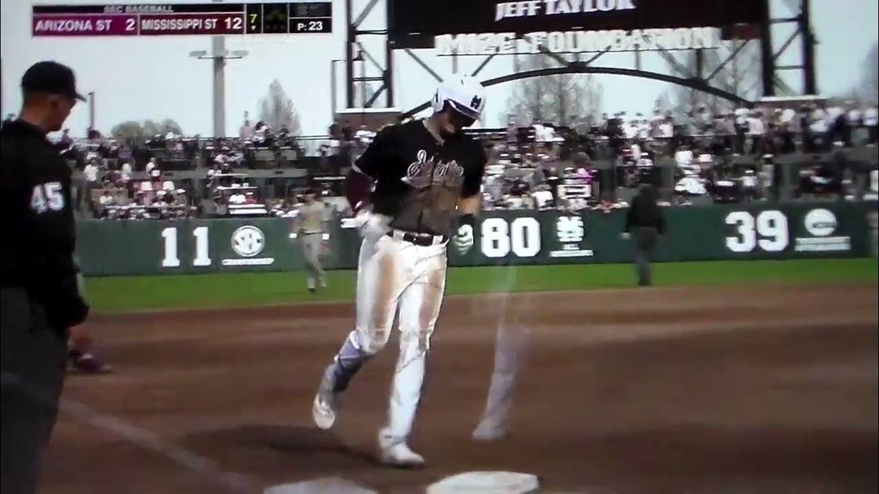 Mississippi State baseball's Hunter Hines hits home run vs. Arizona