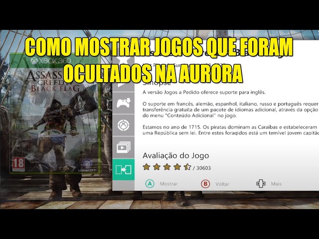 Não consigo encontrar a aba de jogos que ocultei no passado (jogo