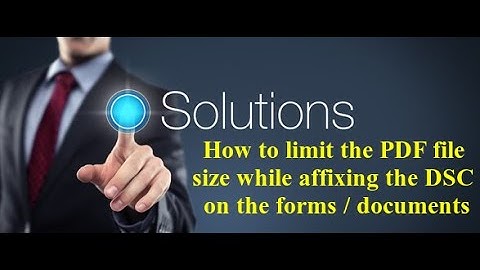 Reducing pdf size of various forms & documents at MCA