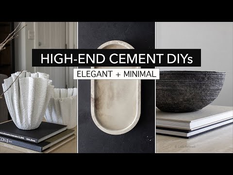 HIGH-END CONCRETE DIY DECOR HACKS (vase, Vintage Pottery, Modern Trays)
