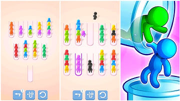 Colour Sort Ragdoll Puzzle Gameplay 10 , Android Games ios Walkthrough Simulator Think Brain