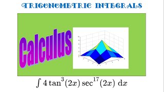 Trigonometric Integrals: tan^3 (2x) sec^17 (2x)