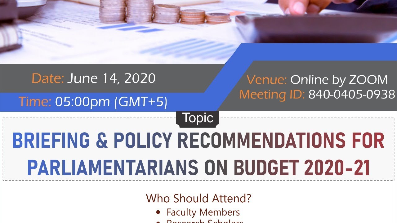 Briefing and Policy Recommendations for Parliamentarians on Budget 2020-2021