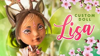 Lisa the Spring Kitsune • Fox Custom Doll • Ever After High OOAK