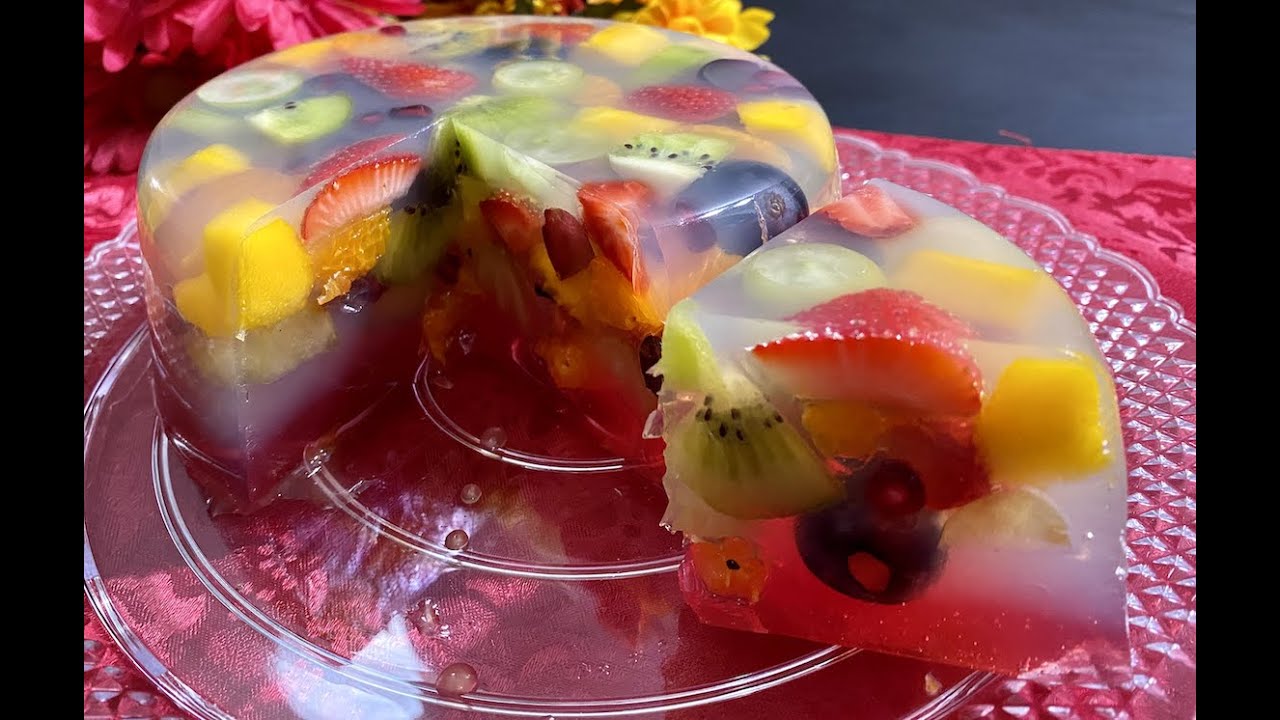 Healthy Jelly Fruit Cake - YouTube