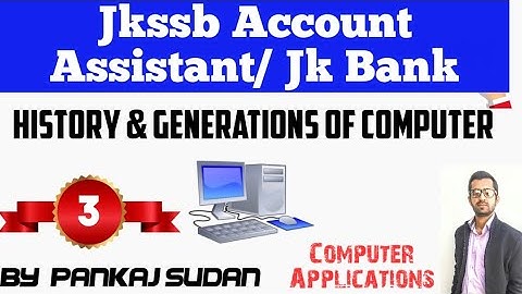 History & Generations of Computer !! #JkssbAccountAssistant #Jkssb #JkStudyHotspot