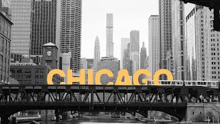 Chicago on black-and-white film