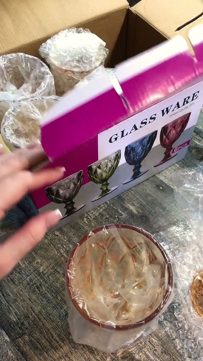 Граненые бокалы золотые 6 шт - YouTube