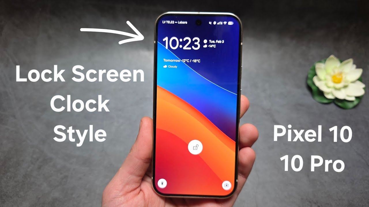 How to Change Lock Screen Clock Style on Google Pixel 10 / 10 Pro - YouTube