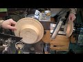 Woodturning a off center platter  assiette avec bol dcentr tournage sur bois