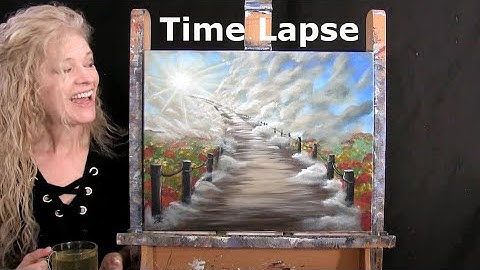 Hoe je "HEAVENLY AUTUMN BRIDGE" tekent en schildert - Time Lapse - Les met acrylverf in fantasiel...