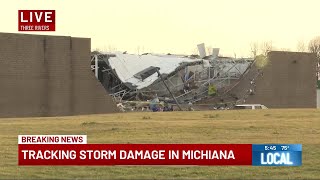 Extensive damage at Menards in Three Rivers after reported tornado