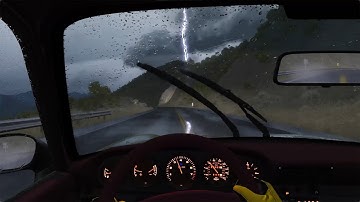 Assetto Corsa thunderstorm test [Gameplay] [LA Canyons - 911 Carrera 4] [60FPS]