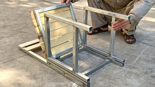 DIY - Great Craftsman's Ideas // How to Make a Smart Folding Chair // Metal Smart Folding Utensils !