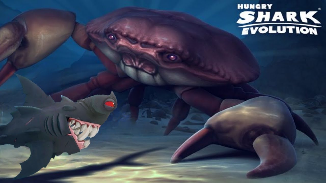 HOW TO BEAT GIANT CRAB BOSS EASILY WITH DARKHAMMER HUNGRY SHARK