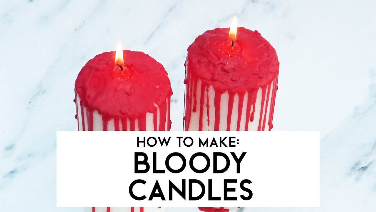 How to make a bloody candle 🩸 Supplies For Candles YouTube