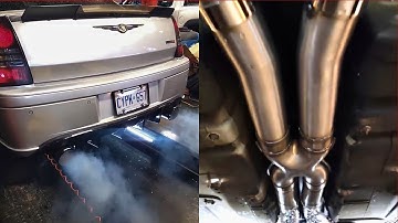 mbrp hellcat cat-back exhaust on a Chysler 300 srt8