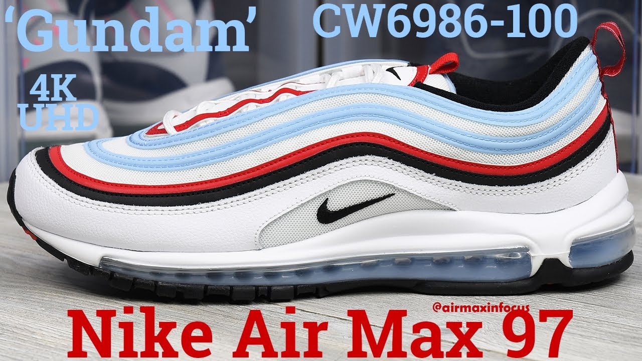 4K] Nike Max 97 'Gundam' aka 'Chicago' A Detailed Look & Review! (2020) CW6986-100 Red - YouTube