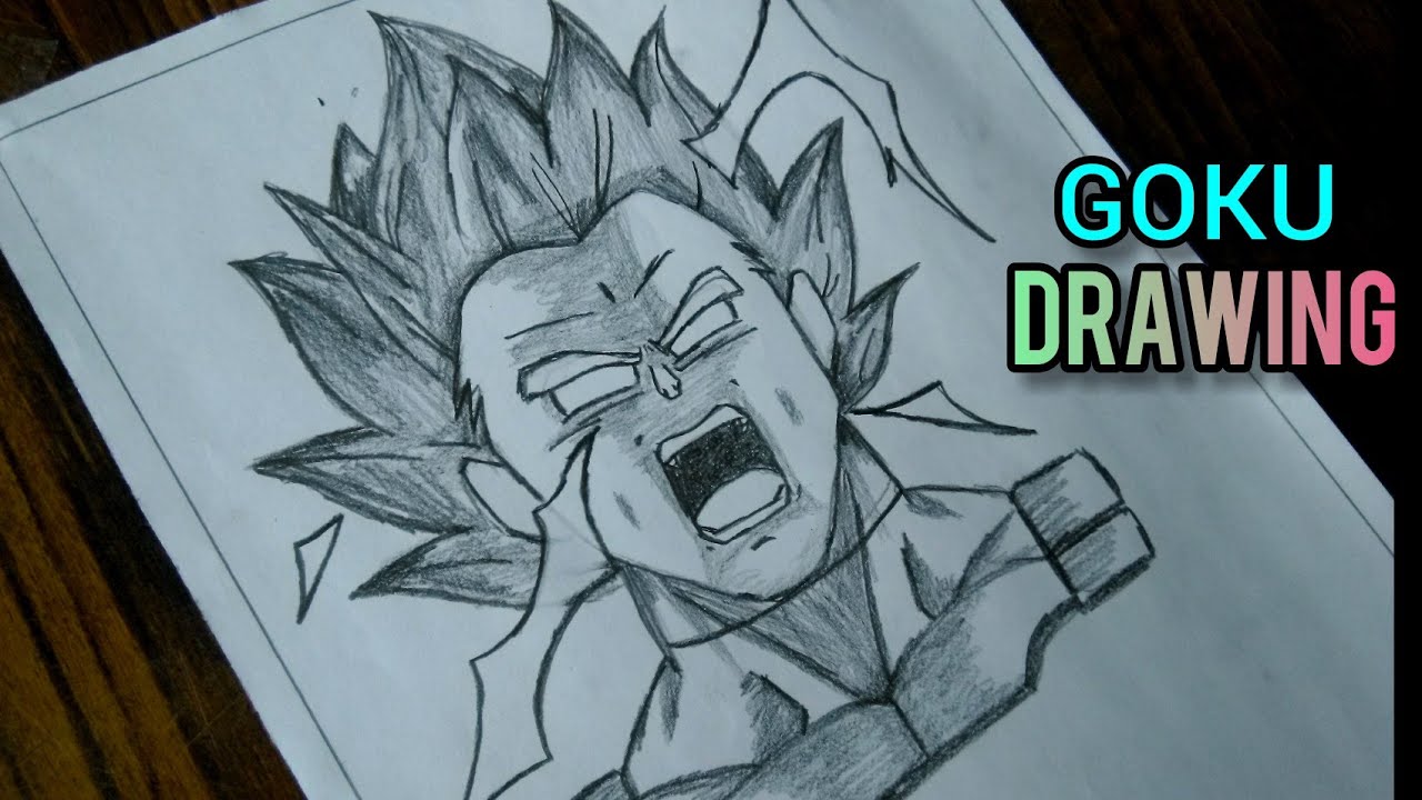 Goku Drawing from Dragon ball With Number 32 Easy for Beginners 