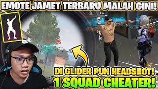 LAGI REVIEW EMOTE JAMET! DISERANG 1 SQUAD CHEATER!