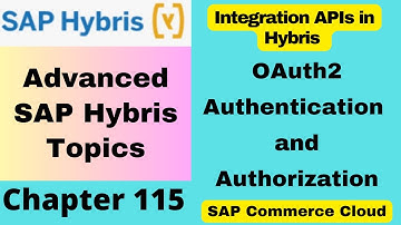 SAP Commerce Cloud Tutorial | OAuth2 Authentication & Authorization Integration API | SAP Hybris
