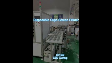 Disposable Cups Screen Printer UV Ink LED Curing Printing Production Line Fully Automatic