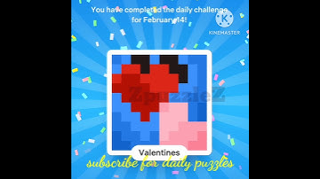 14 February 2024 Nonograms Color Daily Challenge answer &  how to solve #ZpuzzleZ