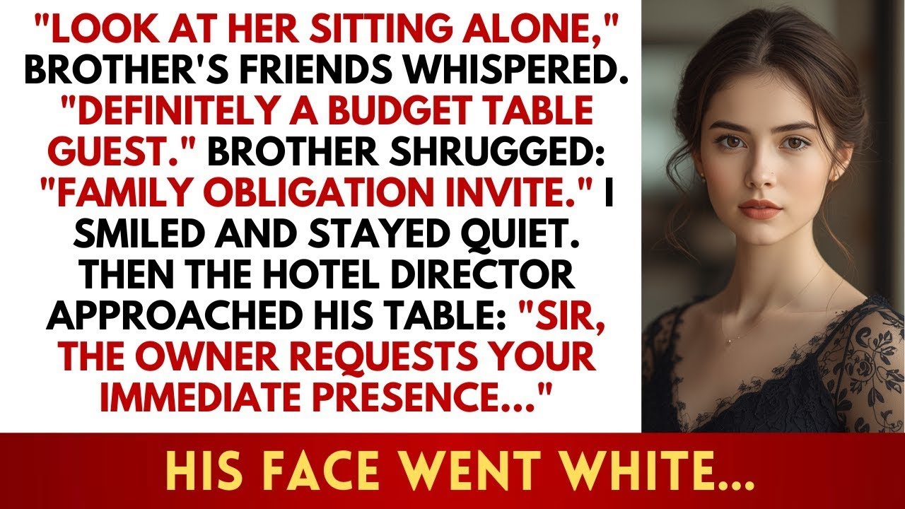 Brother's Reception Guests Whispered 'Budget Table Guest' - I Own The Entire Hotel Chain